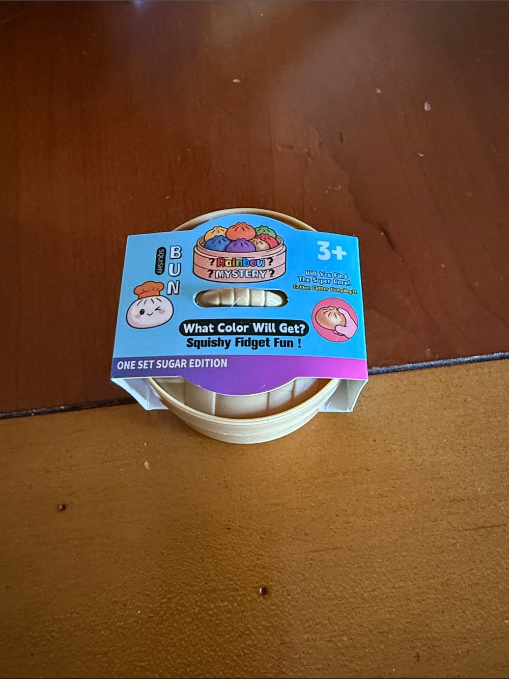 Mystery Rainbow Squishy Fidget Bun - Cream